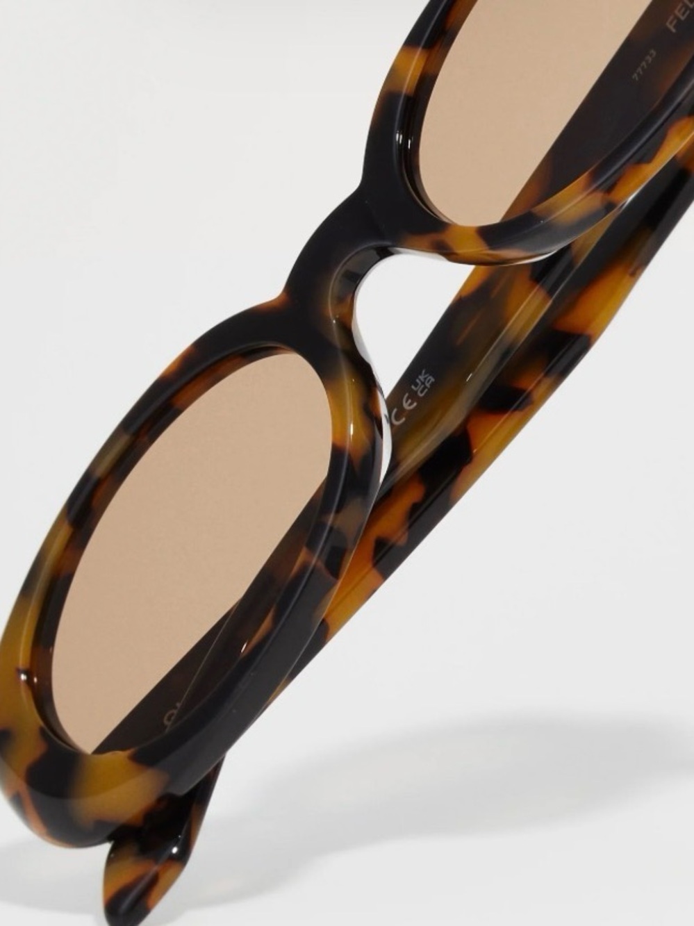 New Quay Feel cute Tortoiseshell Oval Sunglasses - Brown Lenses - Picture 6 of 12
